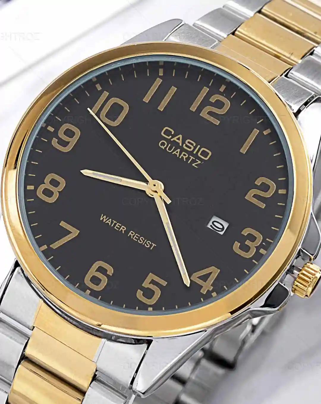 ساعت مچی مردانه کاسیو CASIO مدل 1556 | نقره ای طلایی — تصویر ۷