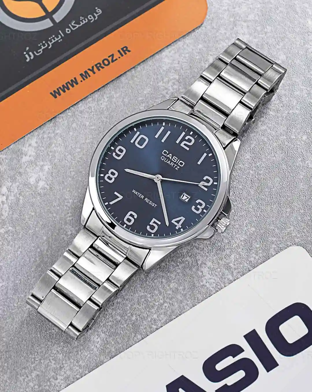 ساعت مچی مردانه کاسیو CASIO مدل 1555 | نقره ای — تصویر ۸