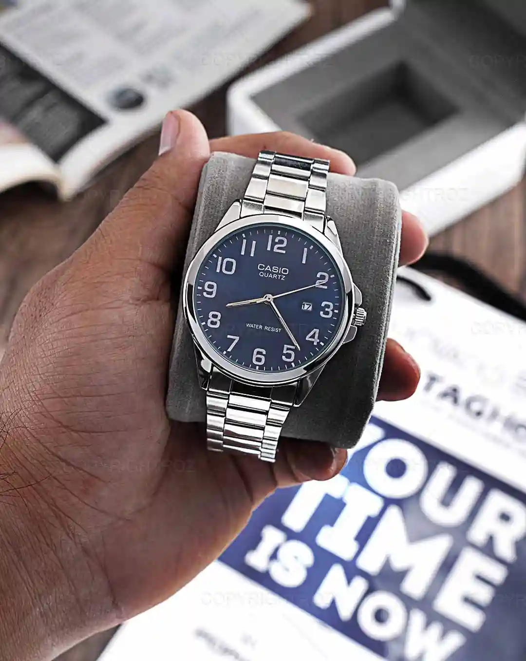 ساعت مچی مردانه کاسیو CASIO مدل 1555 | نقره ای — تصویر ۴