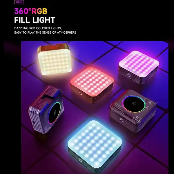 لایت باکس RGB مدل D12S Mini RGB Fill Light LED Video Light — تصویر ۶