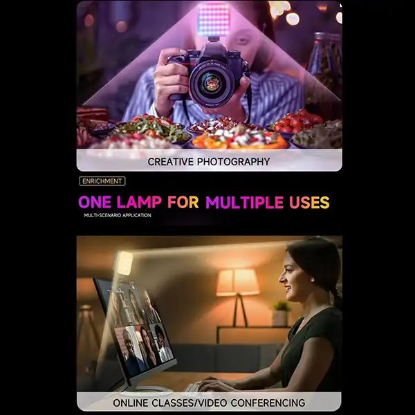 لایت باکس RGB مدل D12S Mini RGB Fill Light LED Video Light — تصویر ۴