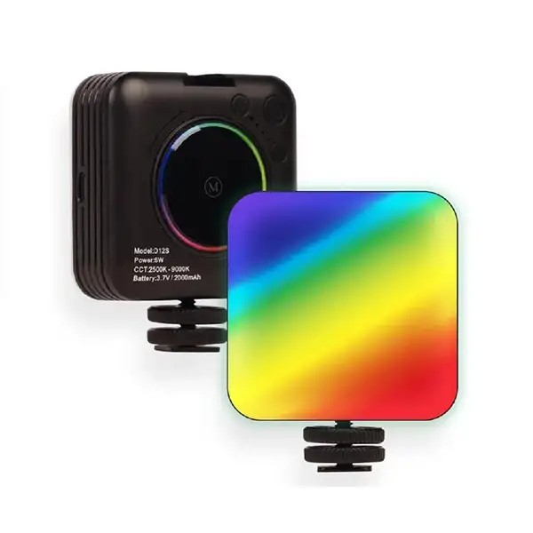 لایت باکس RGB مدل D12S Mini RGB Fill Light LED Video Light — تصویر ۲