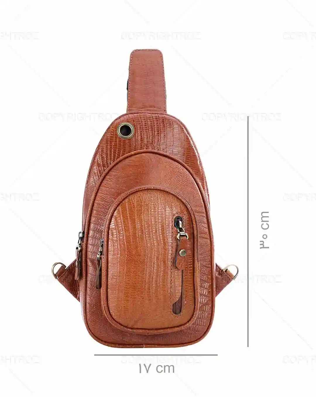 کیف کراس بادی چرم طبیعی طرح باربد مدل 1474 — تصویر ۴