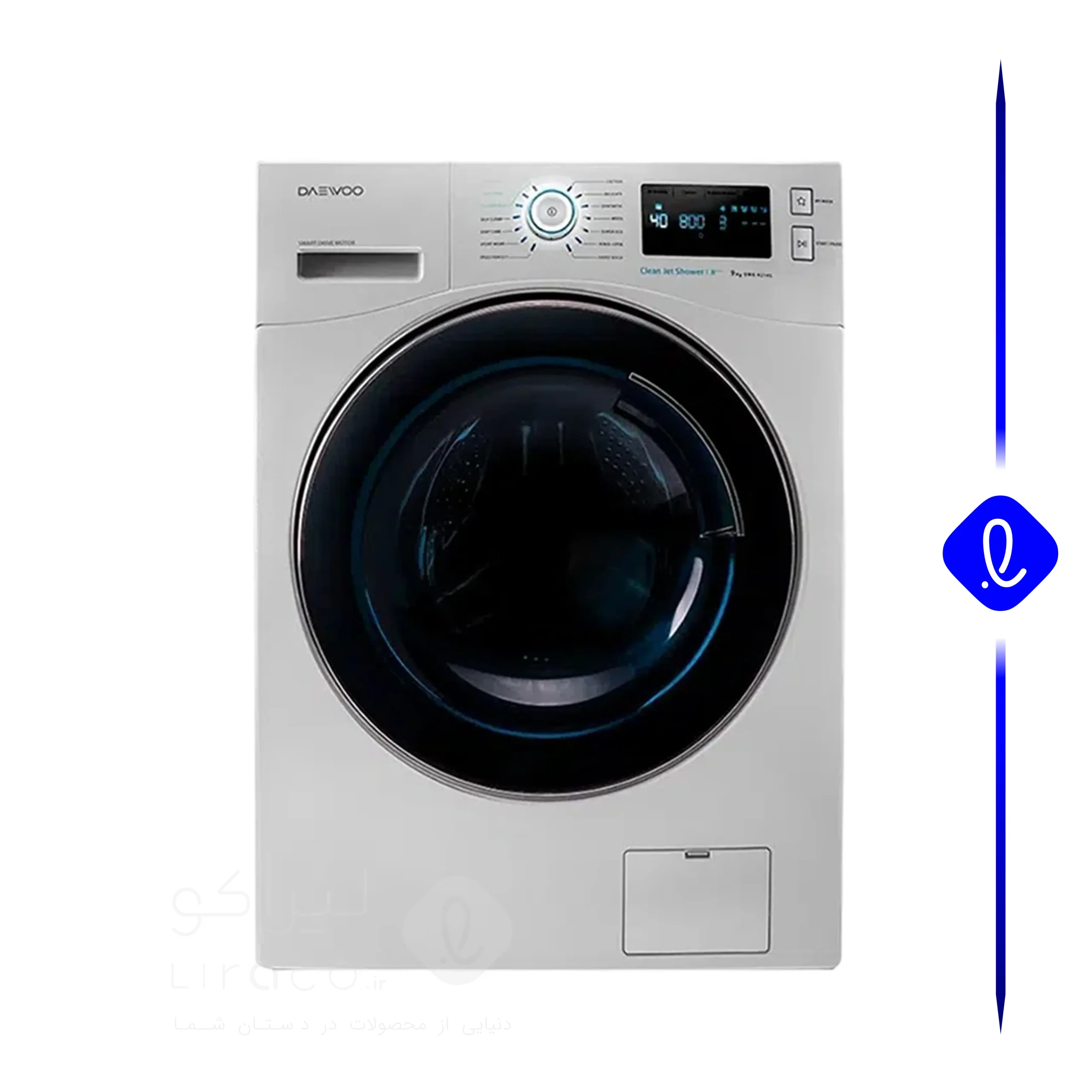 ماشین لباسشویی دوو مدل LM981W ظرفیت سفید ۹ کیلوگرم