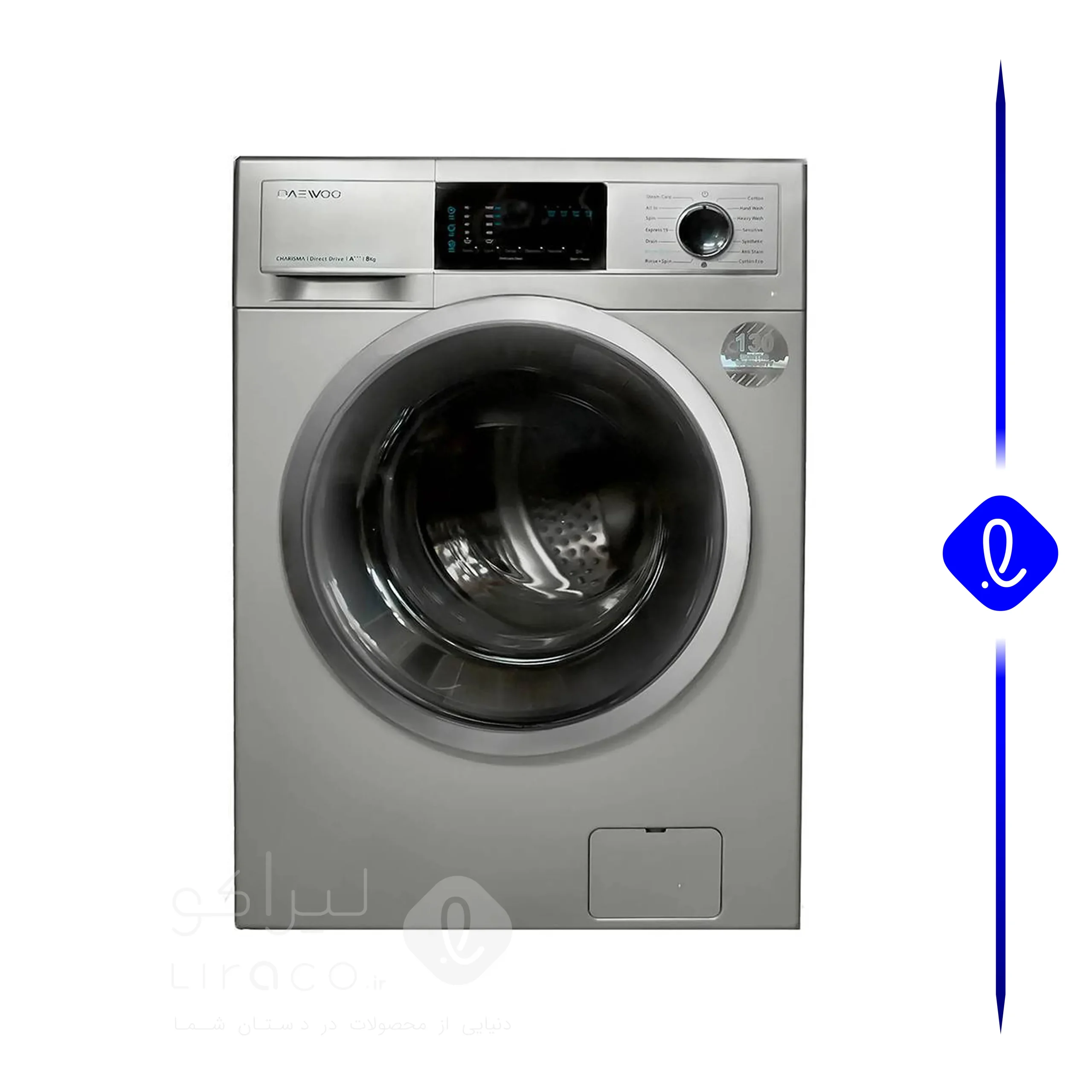 ماشین لباسشویی دوو مدل LM840S نقره ای ظرفیت 8 کیلوگرم