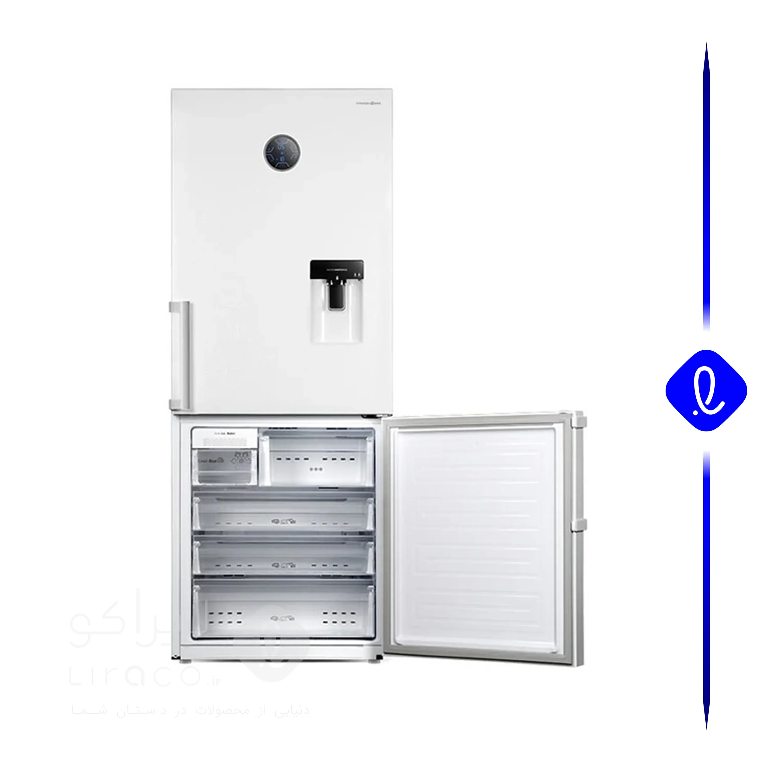 یخچال فریزر پاکشوما RCP-495 W سفید — تصویر ۳