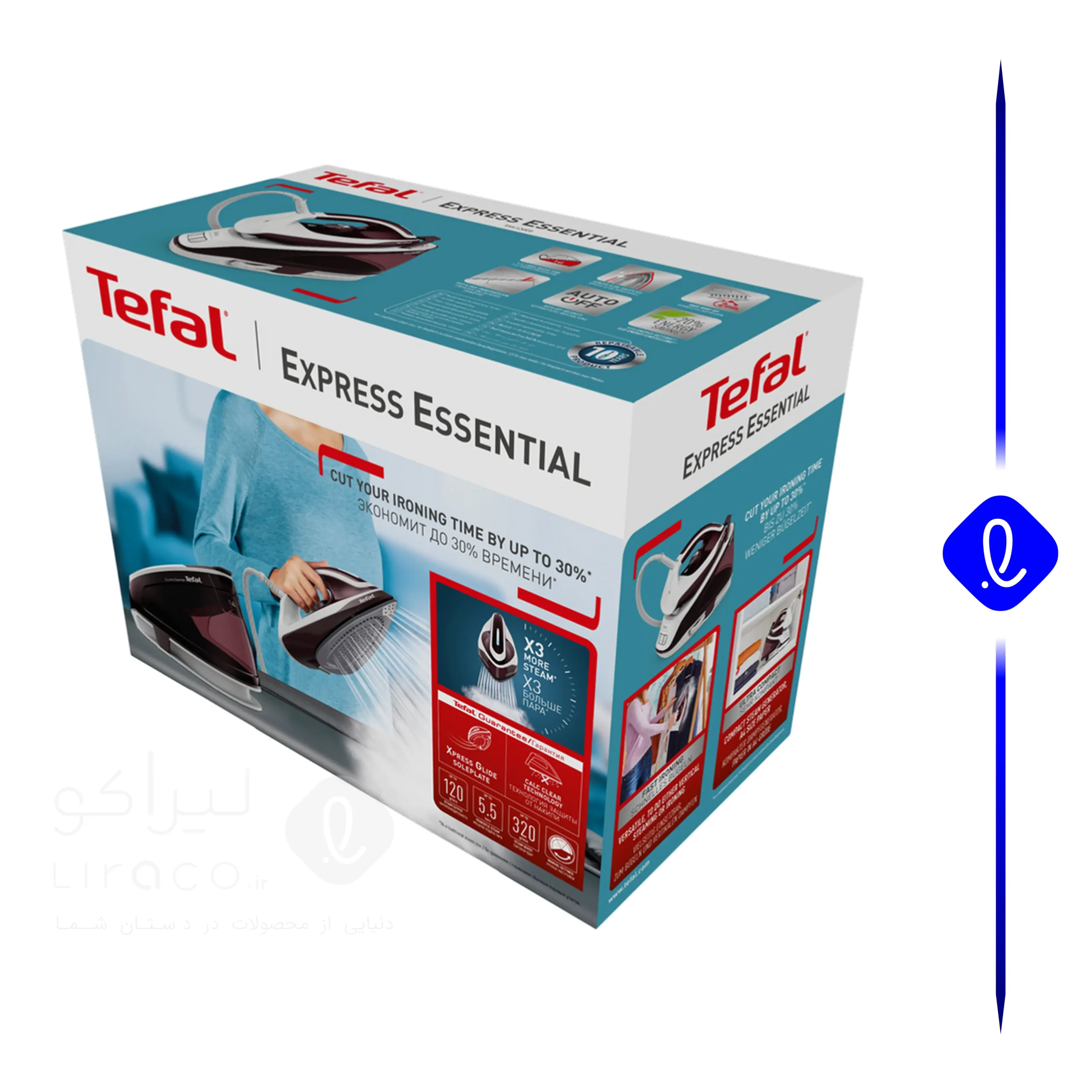 اتو مخزن‌ دار تفال مدل Express Essential SV6120 — تصویر ۷