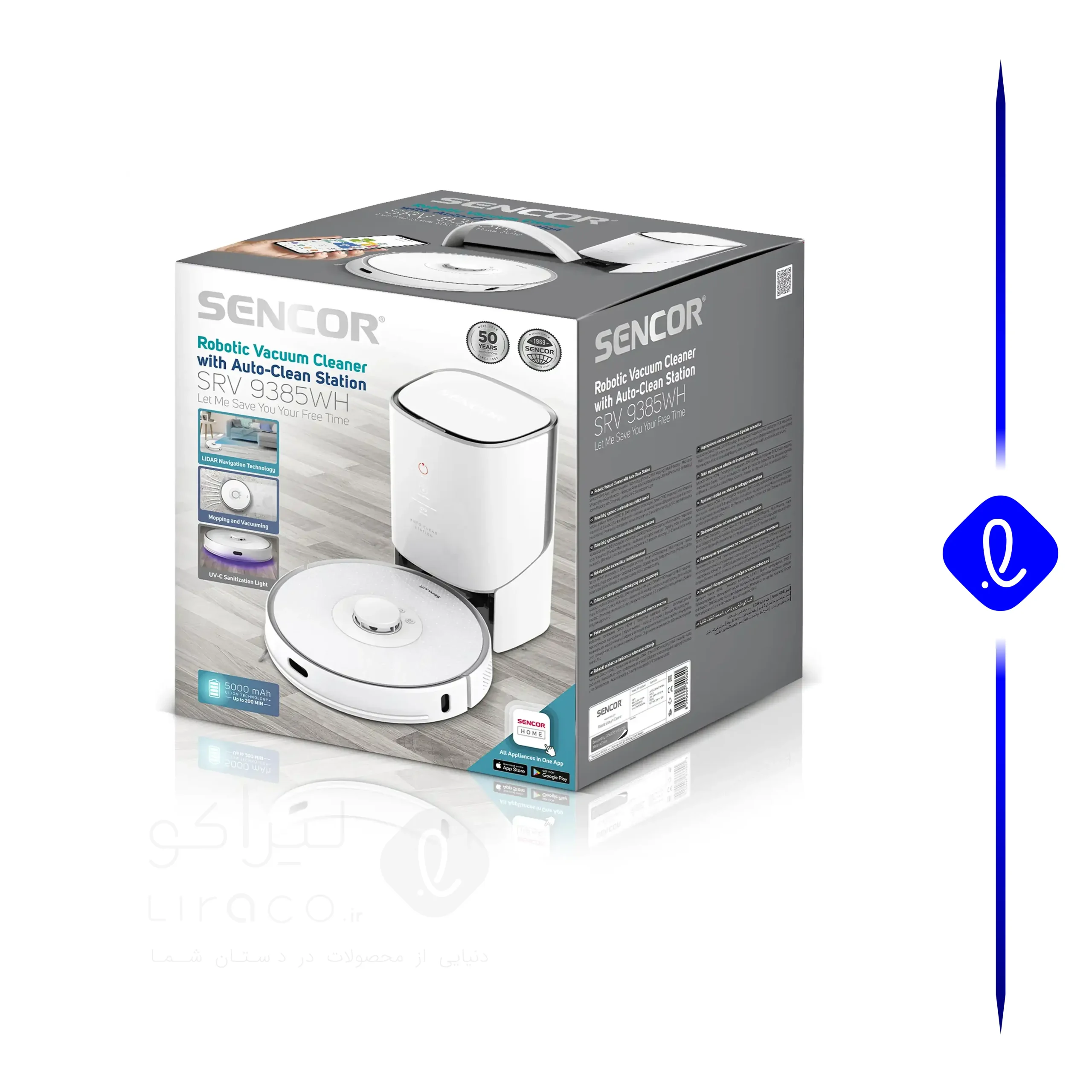 جاروبرقی رباتیک سنکور مدل SRV9385wh — تصویر ۳