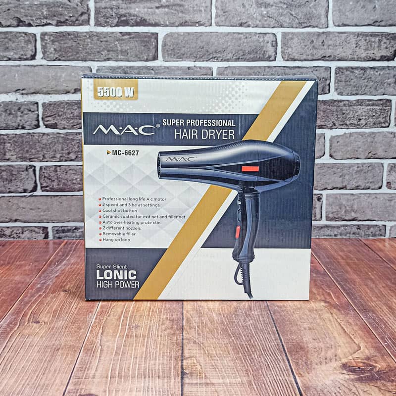 سشوار مک (M.A.C) 5500 وات کد MC-6627 — تصویر ۳