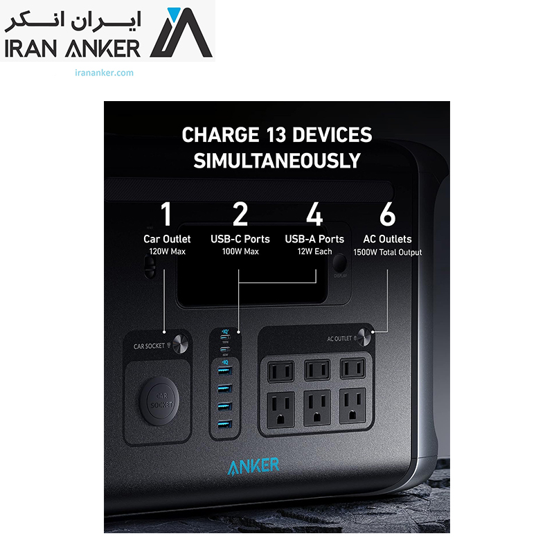 نیروگاه همراه انکر Anker 757 Portable Power Station (PowerHouse 1229Wh) – مدل A1770 — تصویر ۸
