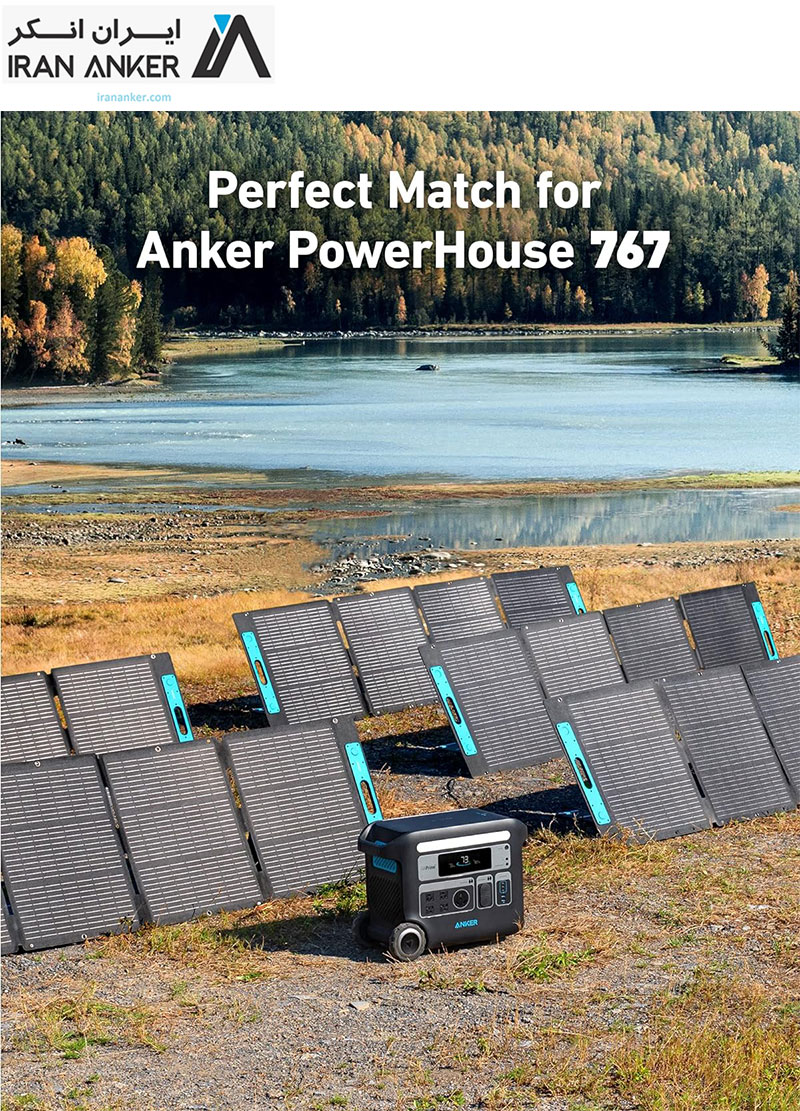 صفحه شارژ خورشیدی انکر Anker 531 Solar Panel 200W Foldable Portable Solar Charger مدل A2432 — تصویر ۶