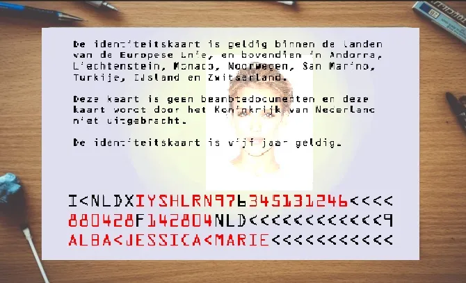 دانلود فایل لایه باز آیدی کارت هلند (Netherlands ID Card) — تصویر ۳