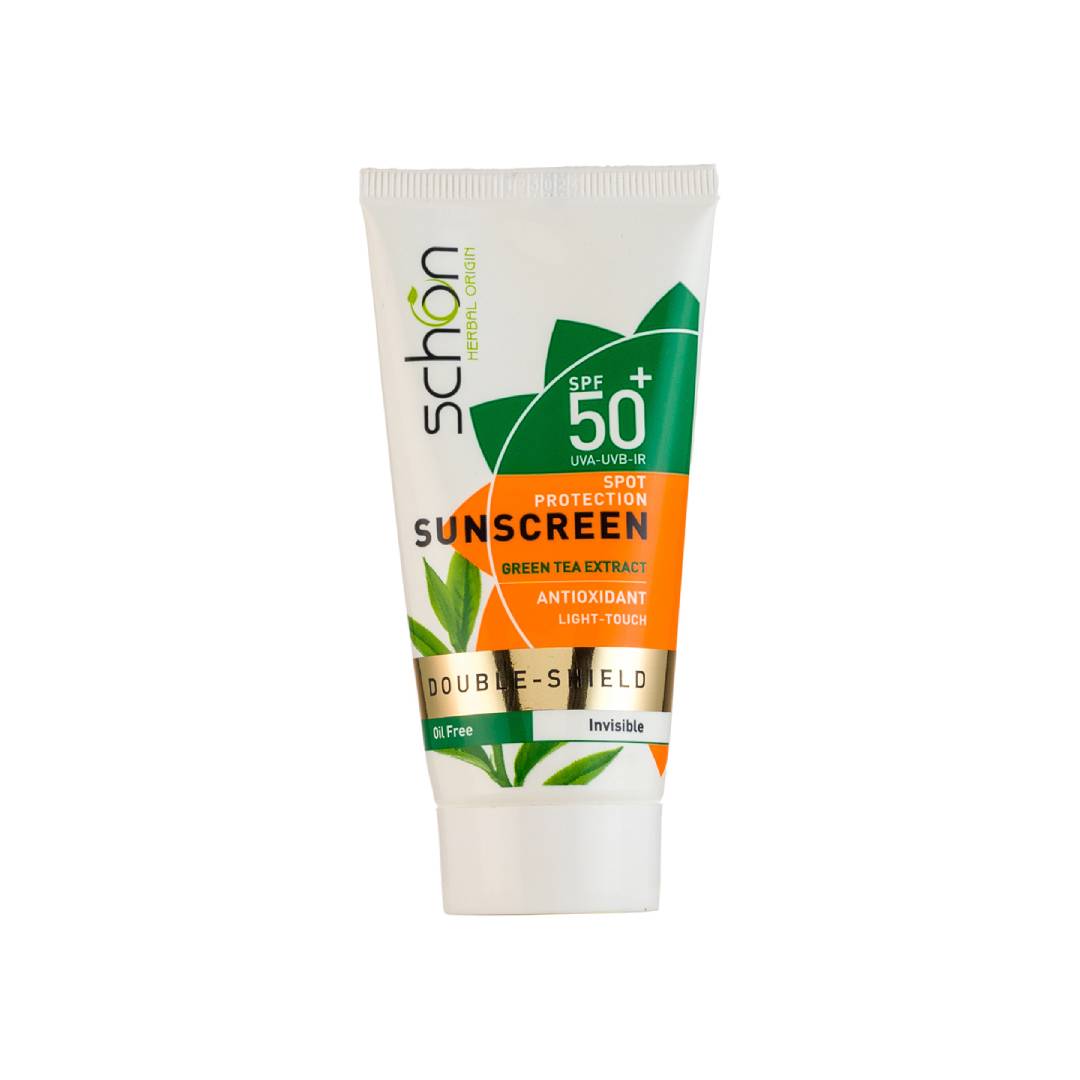 کرم ضد آفتاب رنگ طبیعی فاقد چربی شون مدل Double Shield SPF50 — تصویر ۴