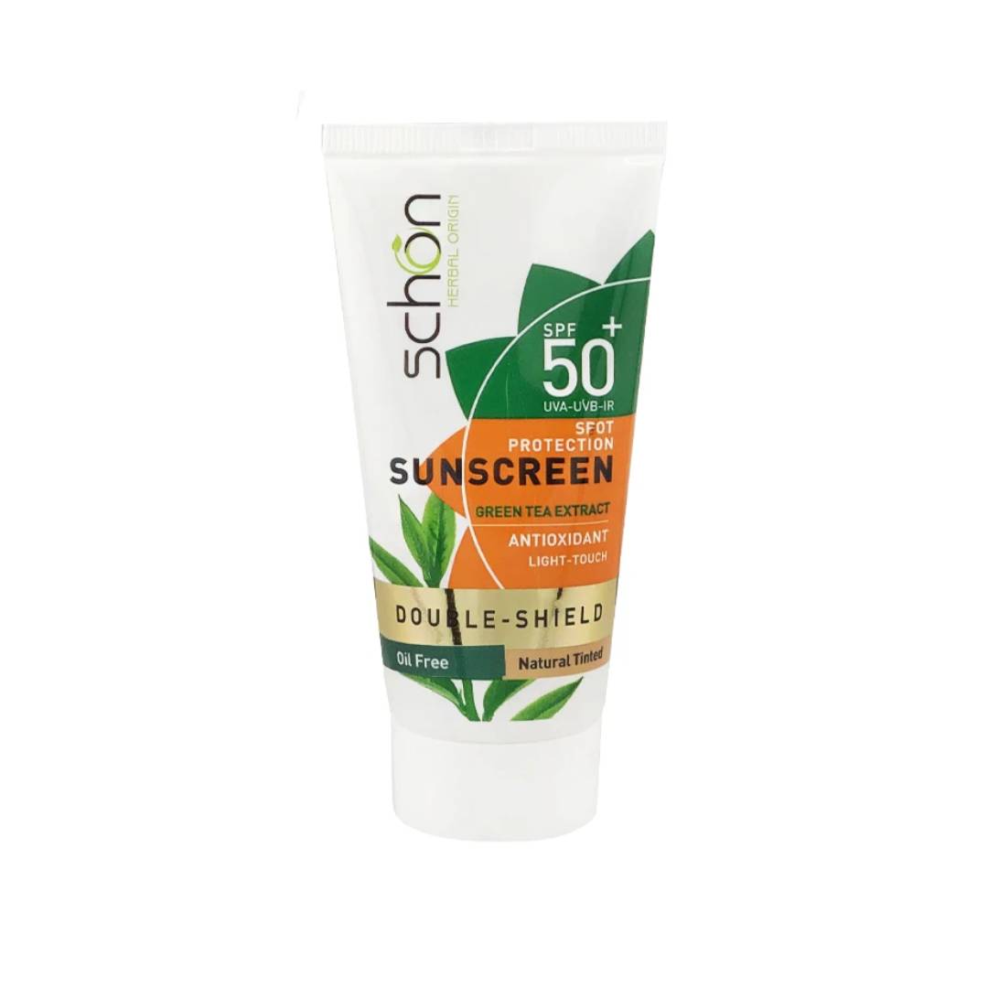 کرم ضد آفتاب رنگ طبیعی فاقد چربی شون مدل Double Shield SPF50 — تصویر ۸