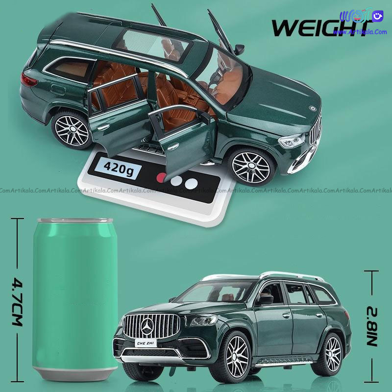 ماشین فلزی BENZ GLS 63 مقیاس 1:24 — تصویر ۸