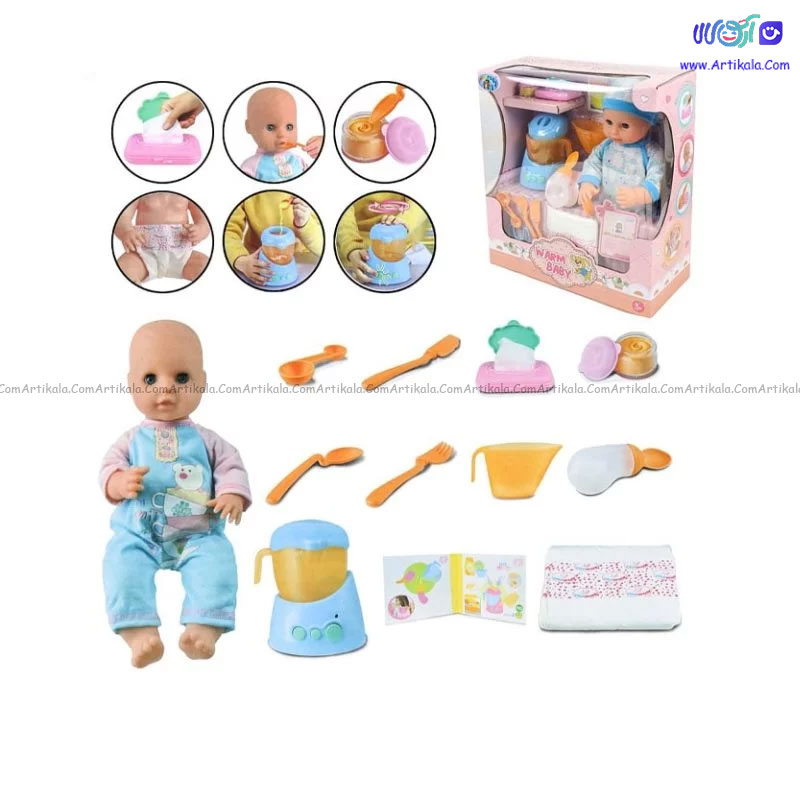 عروسک نوزاد بیبی بورن همراه با وسایل مدل WZJ026H — تصویر ۳