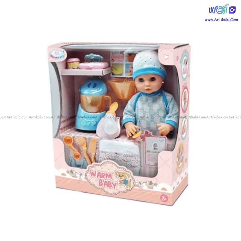 عروسک نوزاد بیبی بورن همراه با وسایل مدل WZJ026H — تصویر ۲