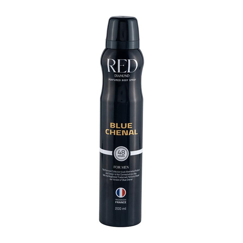 اسپری خوشبو کننده بدن مردانه رد دایموند مدل Bleu Chanel حجم 200mL — تصویر ۲
