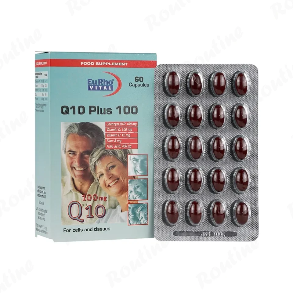 کپسول کوآنزیم Q10 پلاس یوروویتال 60 عددی — تصویر ۲