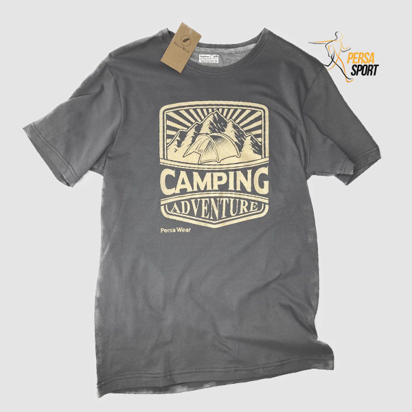 تیشرت آستین کوتاه پرساویر مدل Camping Adventure Grey — تصویر ۲