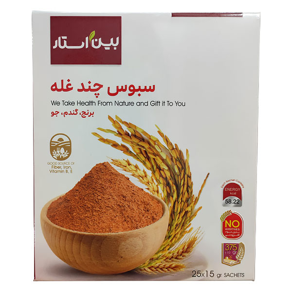 سبوس چند غله دکتربیز(بین استار)25 عددی 375 گرم — تصویر ۲