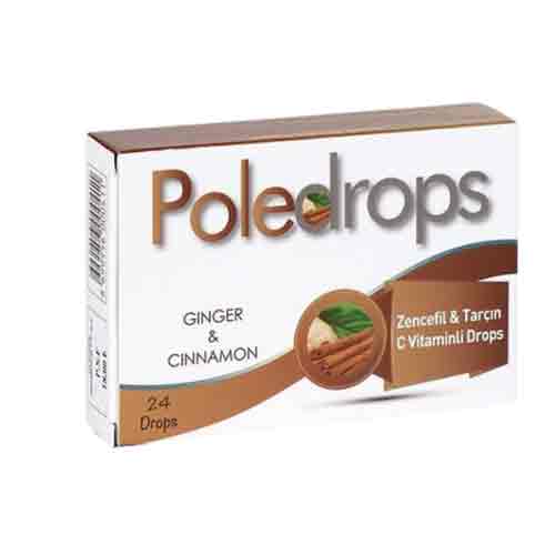پاستیل سرماخوردگی کودکان پولدرپس poledropsحاوی زنجبیل و دارچین 24 عددی — تصویر ۲