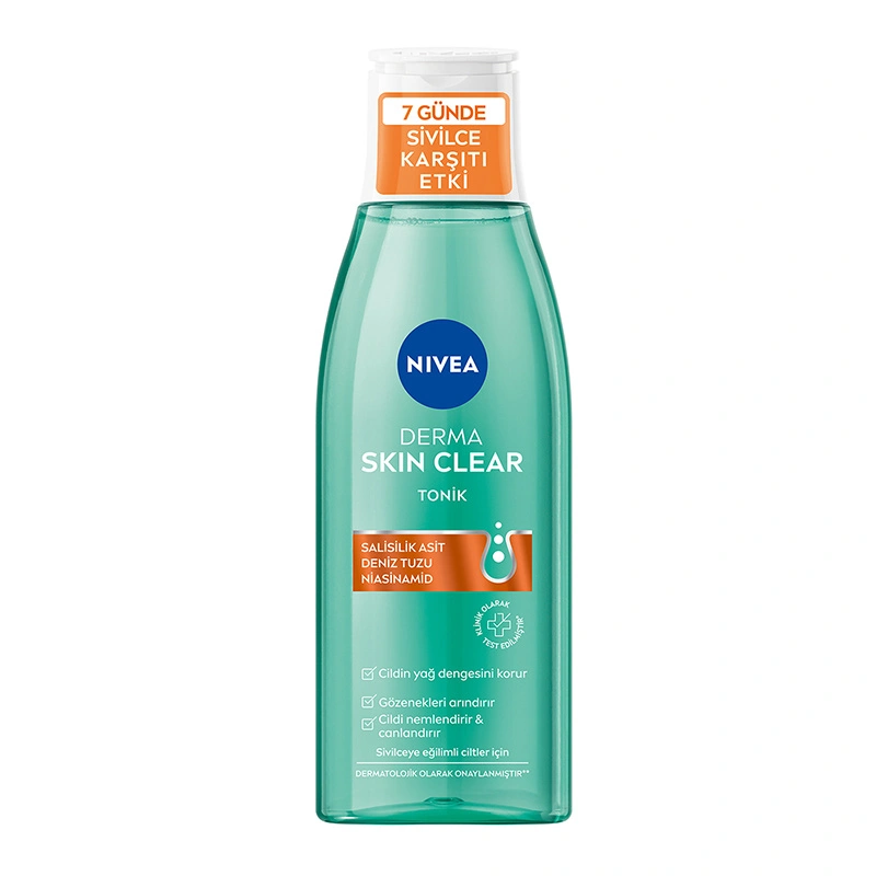 تونر پوست چرب و ضدجوش مدل Derma Skin Clear نیوا 200 میل
