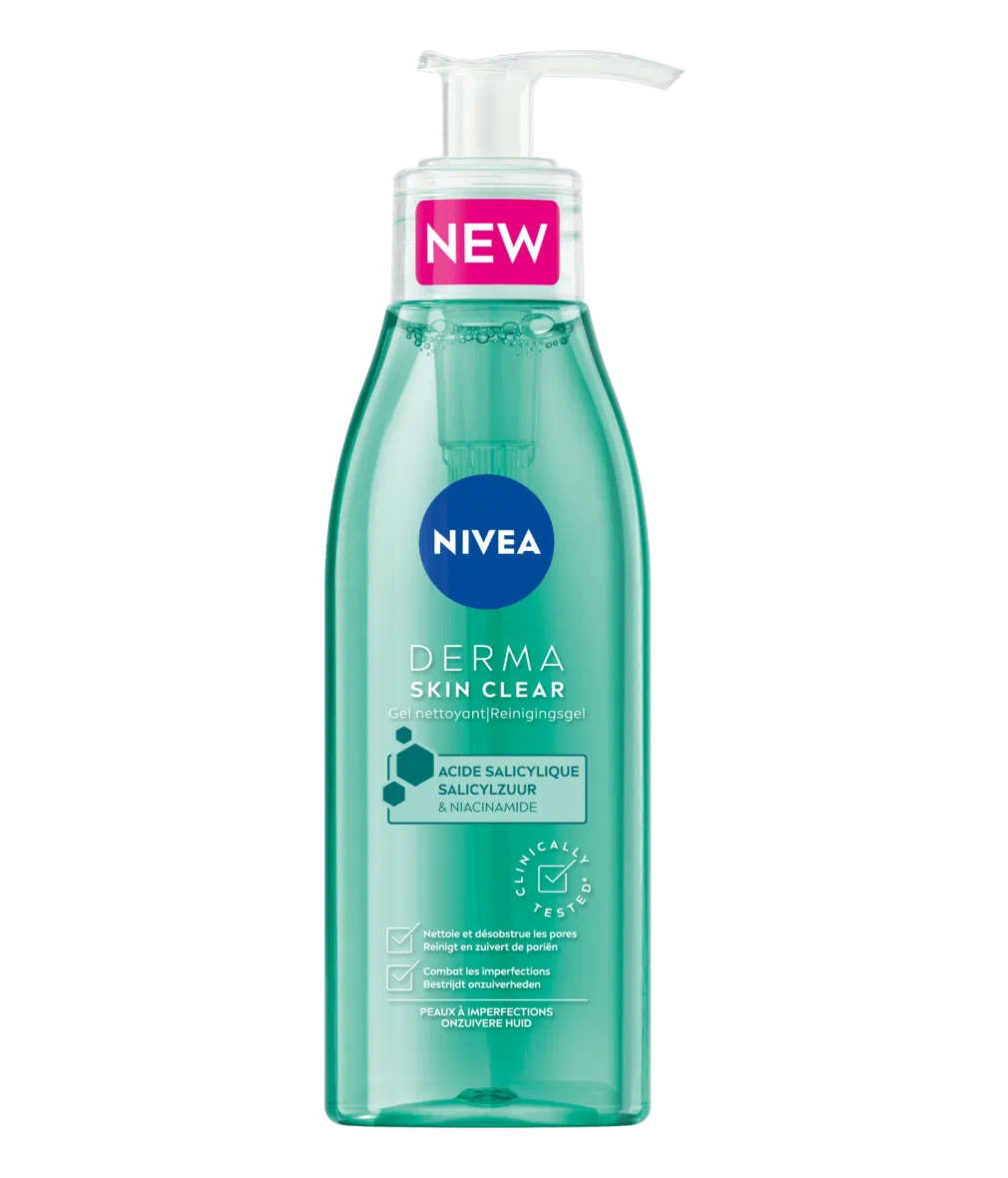 ژل شوینده صورت پوست چرب و ضدجوش درما اسکین Derma Skin Clear نیوا 200 میل — تصویر ۳