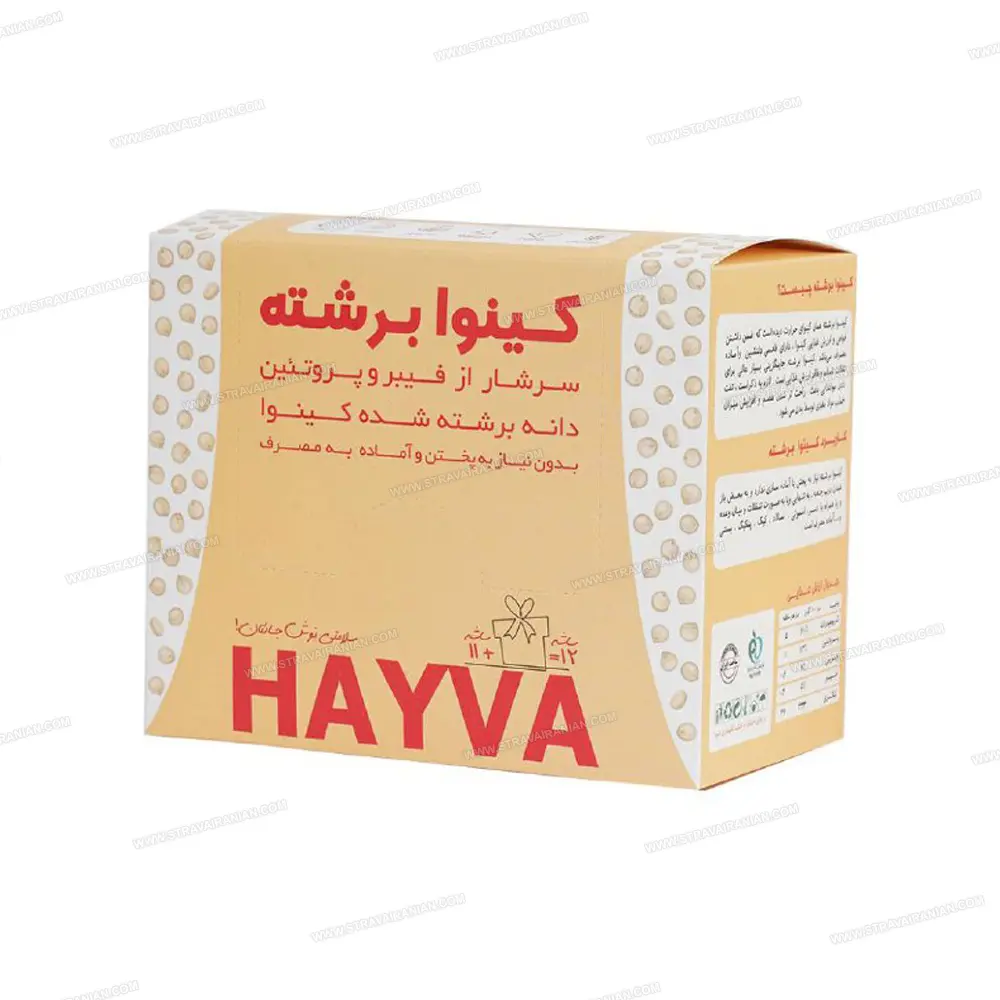 دانه کینوا برشته رژیمی جعبه ۱۲ساشه ای هایوا با بهترین قیمت + خرید آنلاین — تصویر ۲
