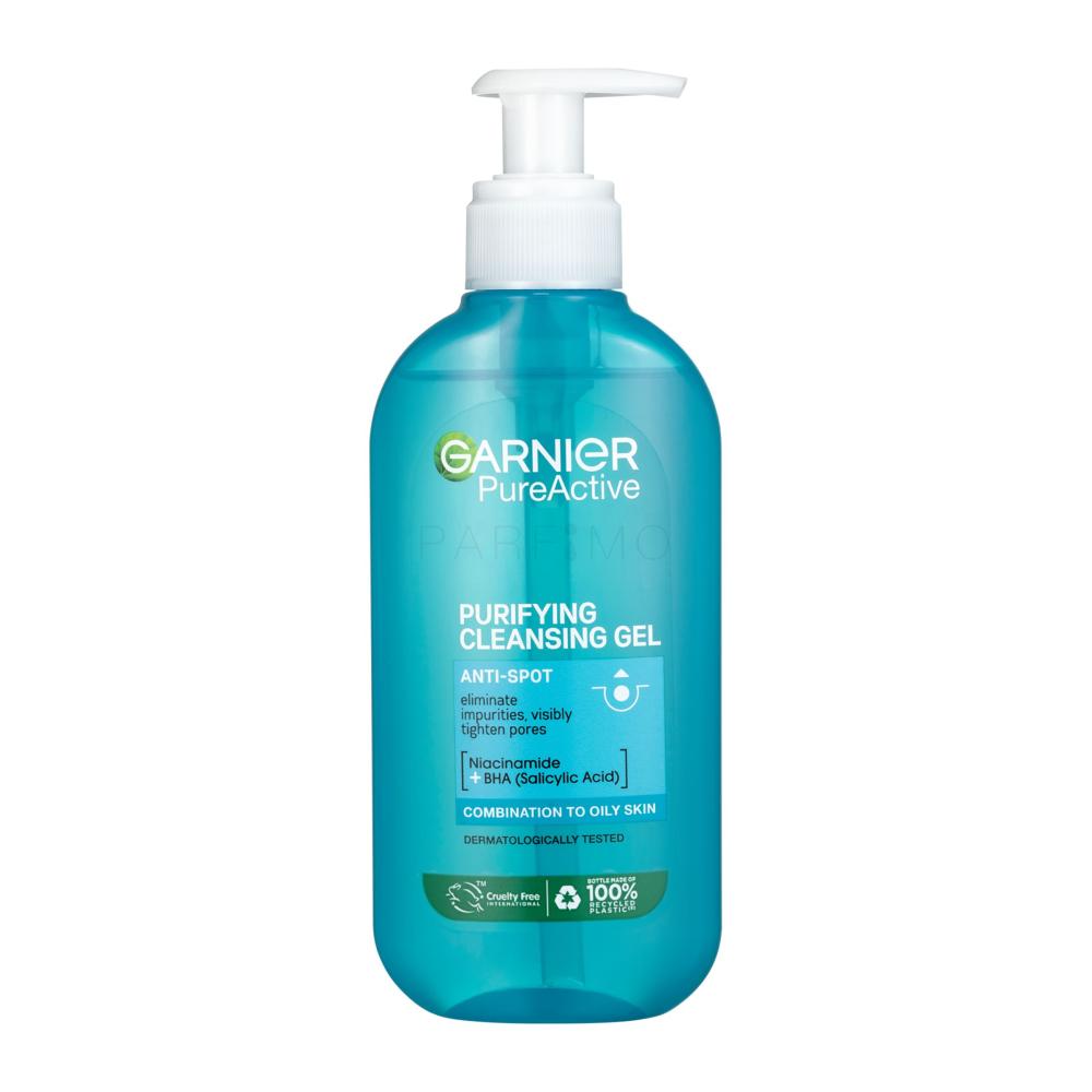 ژل شستشوی صورت پوست مختلط چرب و جوشدار pure active گارنیر 200 میل — تصویر ۲