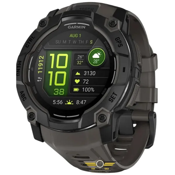 ساعت گارمین Instinct 3 – 45 mm AMOLED Black | گالری ساعت تیک تاک - نمایندگی محبوب ترین برند های ساعت جهان در ایران — تصویر ۲