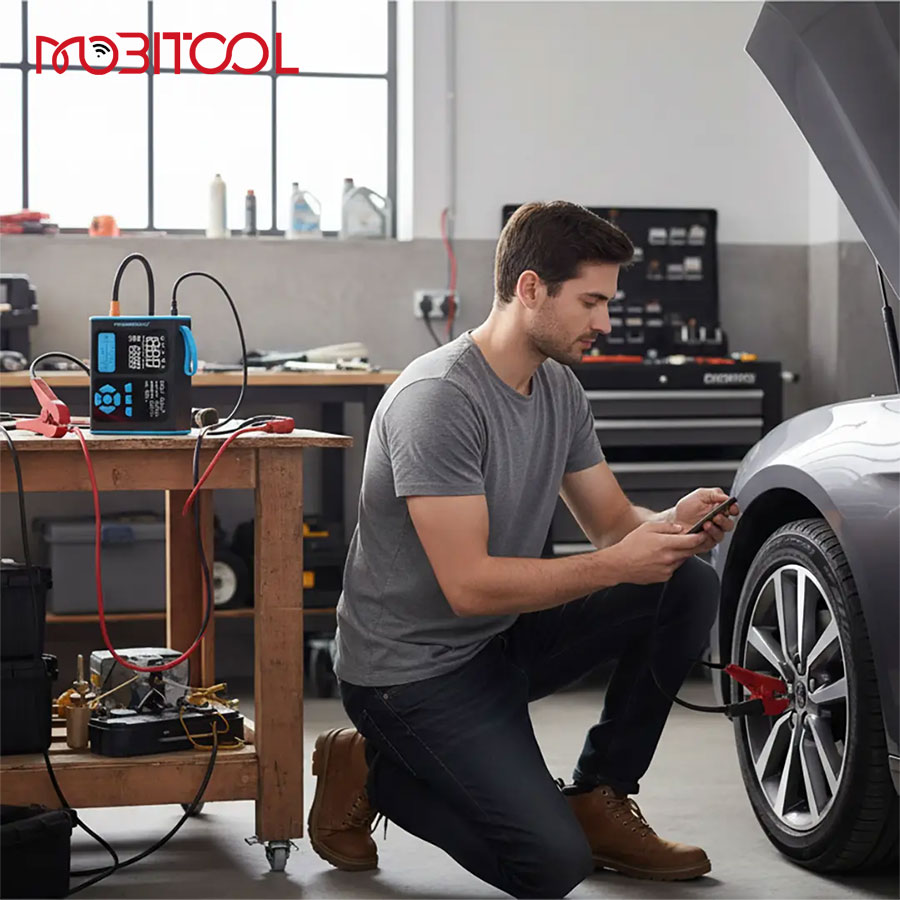جامپ استارتر،پمپ باد و دیاگ عیب یاب خودرو پاورولوژی Powerology Jump Starter, Air Inflator & OBD II Car Fault Diagnosis Tool — تصویر ۷