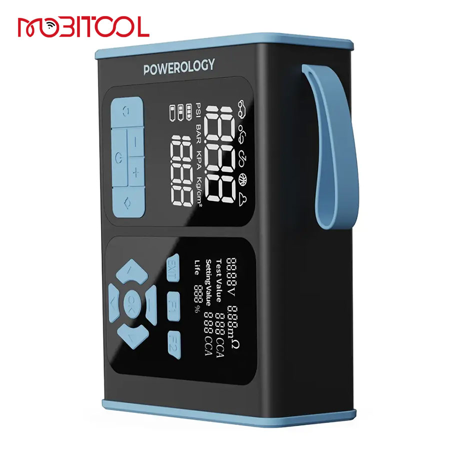 جامپ استارتر،پمپ باد و دیاگ عیب یاب خودرو پاورولوژی Powerology Jump Starter, Air Inflator & OBD II Car Fault Diagnosis Tool — تصویر ۵
