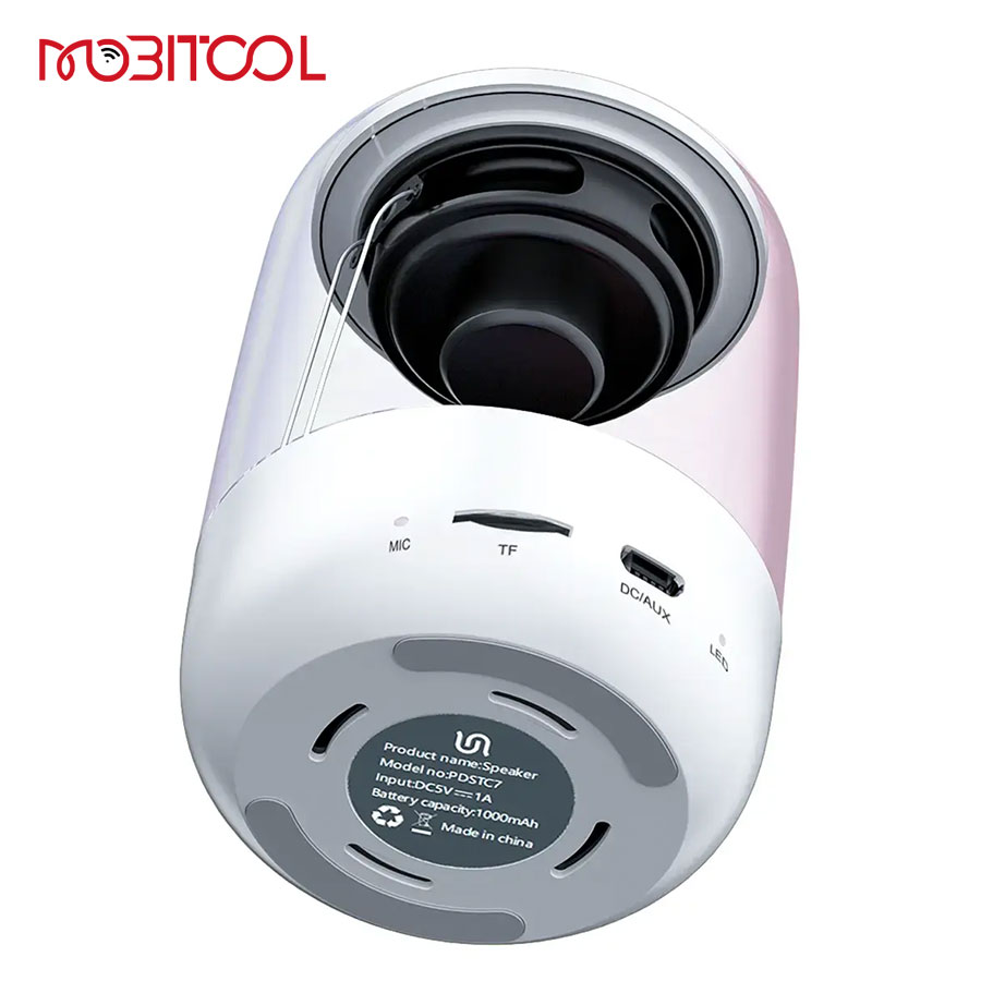 مینی اسپیکر بلوتوث پرودو Porodo Soundtec Crystal-Glow Mini Bluetooth Speaker — تصویر ۳
