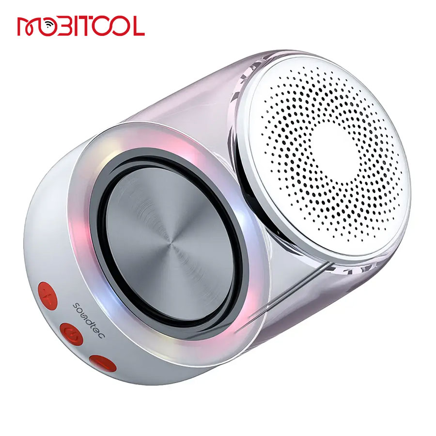 مینی اسپیکر بلوتوث پرودو Porodo Soundtec Crystal-Glow Mini Bluetooth Speaker — تصویر ۴