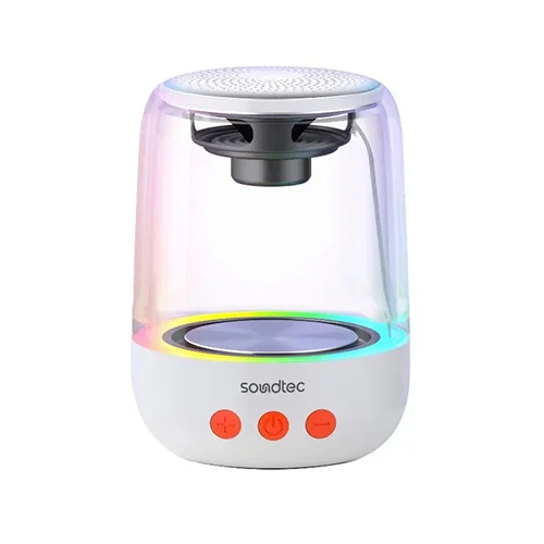 مینی اسپیکر بلوتوث پرودو Porodo Soundtec Crystal-Glow Mini Bluetooth Speaker — تصویر ۷