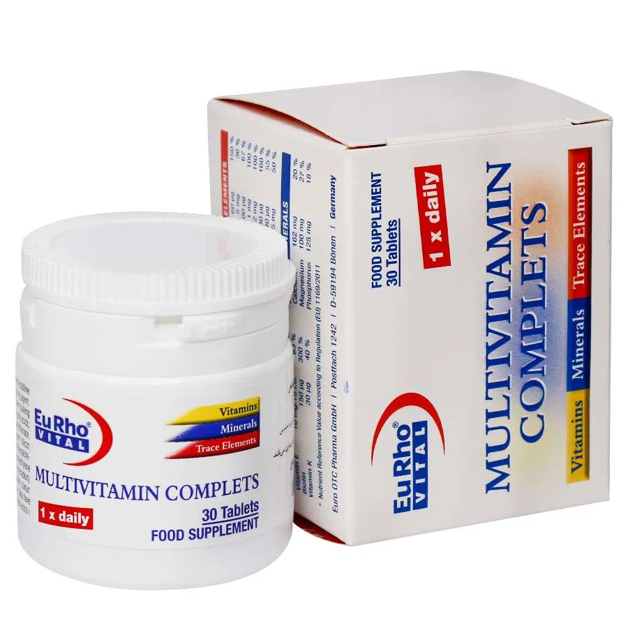 قرص مولتی ویتامین کامپلت یوروویتال ۳۰ عددی | EuroVital Multivitamin Complete 30 Tablets