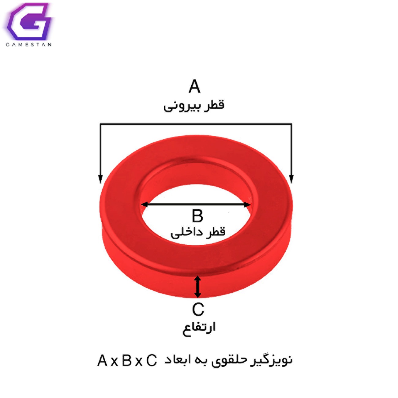 نویزگیر کابل مدل حلقوی با هسته فریت به ابعاد 27x14x14 میلیمتر (Ferrite Toroid) – بسته 10 عددی — تصویر ۷