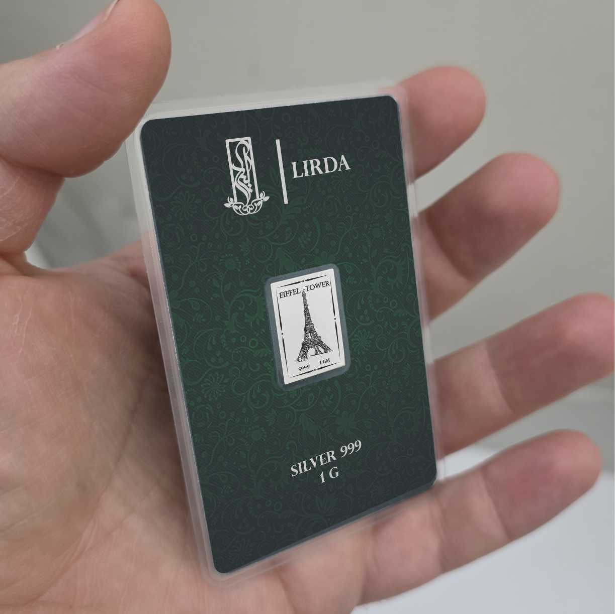 شمش نقره مدل طرح برج ایفل کد 999-1g — تصویر ۳