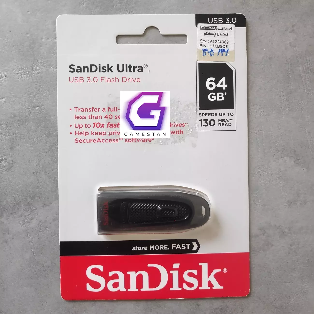 فلش مموری سن دیسک SanDisk Ultra CZ48 USB 3.0 64GB — تصویر ۲