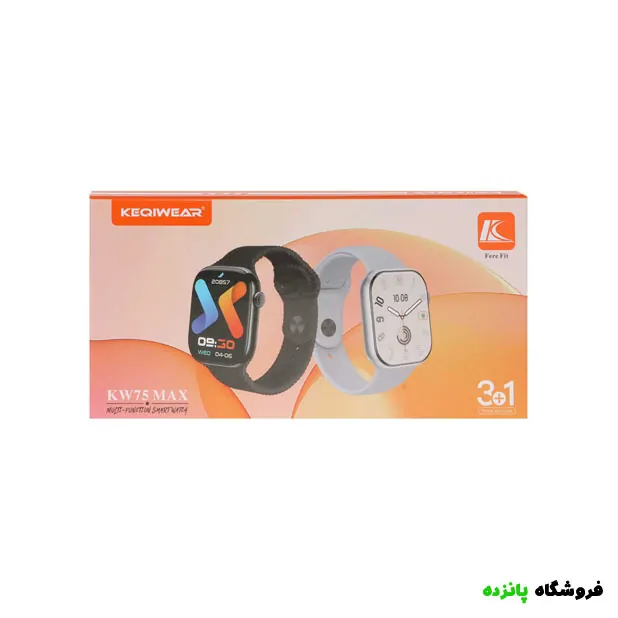 پک ساعت هوشمند KEQIWEAR مدل KW75 MAX – مشکی — تصویر ۳