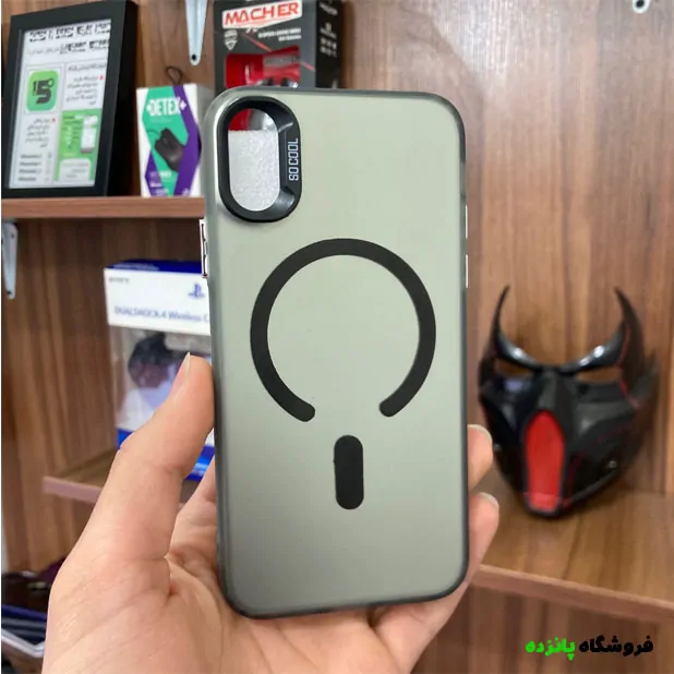 قاب SO COOL آیفون X طرح مگ سیف – مشکی