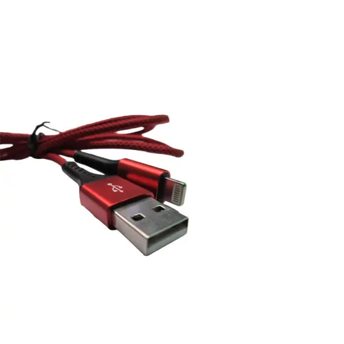 کابل شارژ آیفون Kingstar مدل K125i قرمز مشکی — تصویر ۳