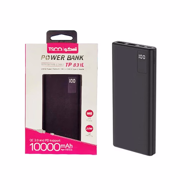 پاوربانک 10000mAh تسکو مدل TP 831L — تصویر ۳