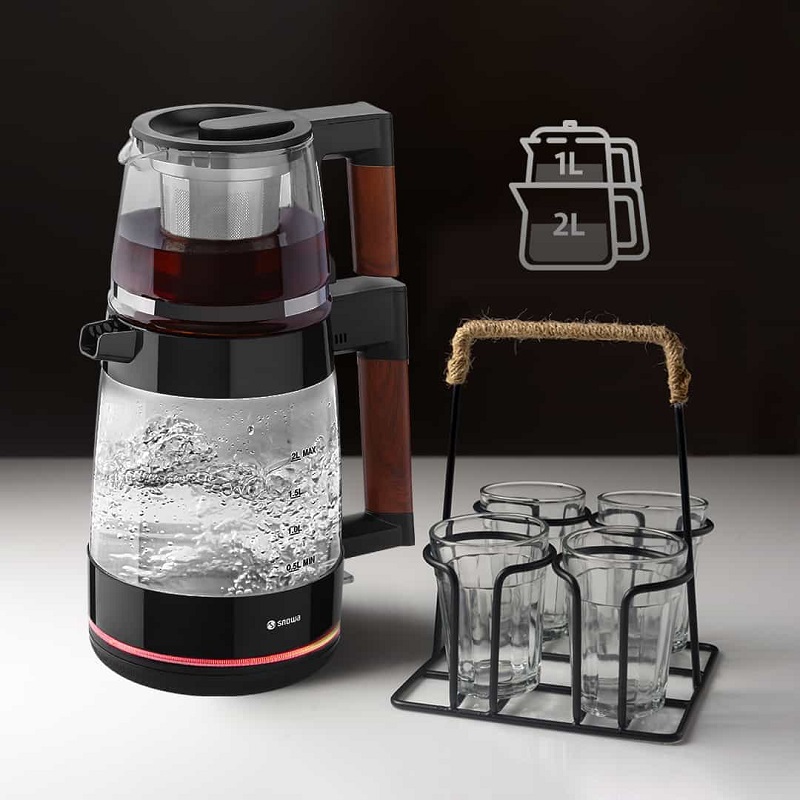 چای ساز شیشه ای اسنوا مدل GS1650BK — تصویر ۵