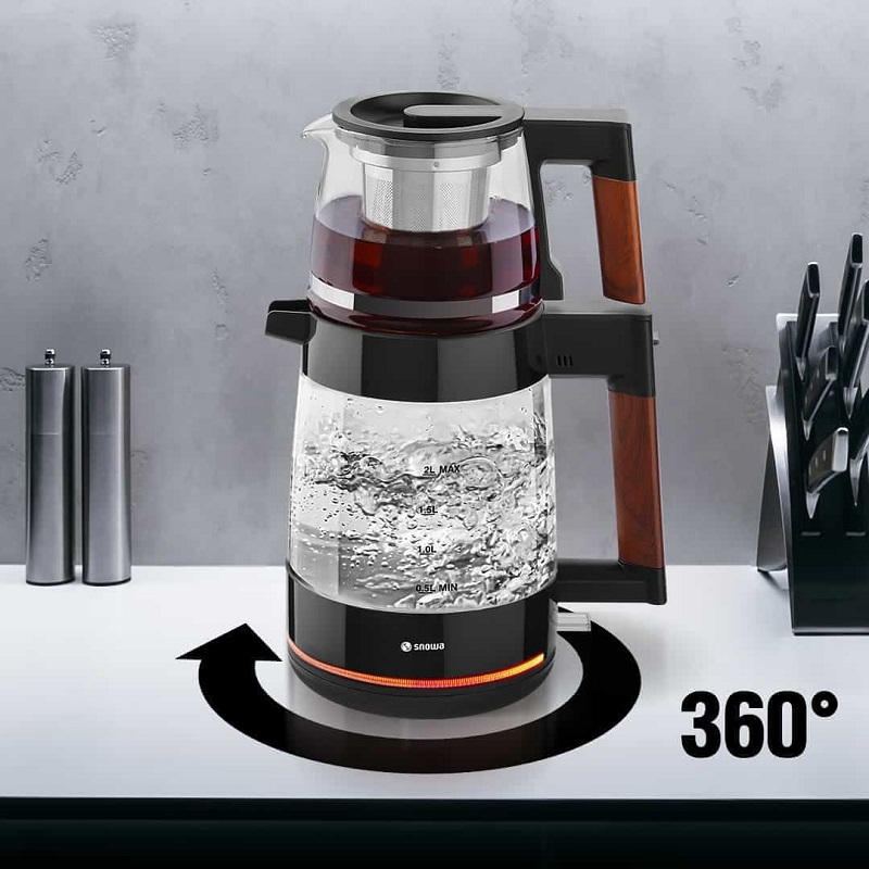 چای ساز شیشه ای اسنوا مدل GS1650BK — تصویر ۳