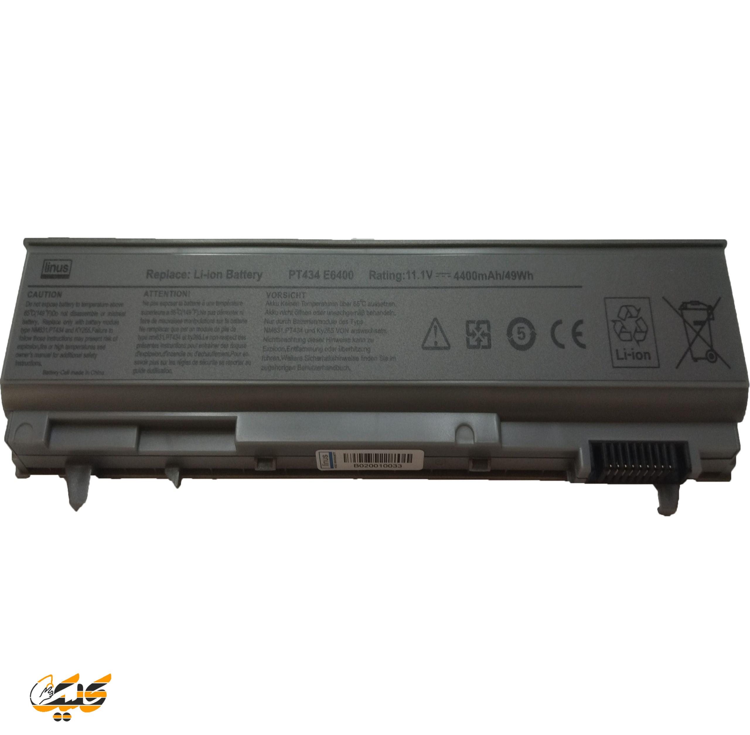 باطری لپ تاپ دل DELL BATTERY E6400 6CELL 4400 MAH