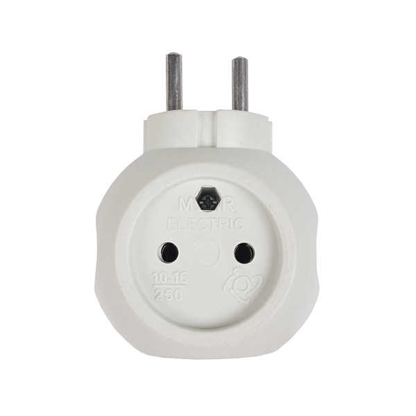 چند راهی برق 3 خانه مهر الکتریک ( MEHR ELECTRIC ) دوشاخه دار 16 آمپر مدل توپی — تصویر ۶