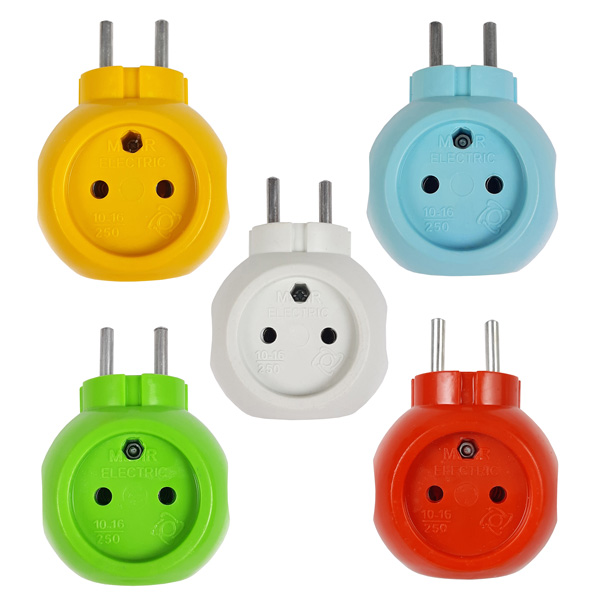 چند راهی برق 3 خانه مهر الکتریک ( MEHR ELECTRIC ) دوشاخه دار 16 آمپر مدل توپی — تصویر ۳