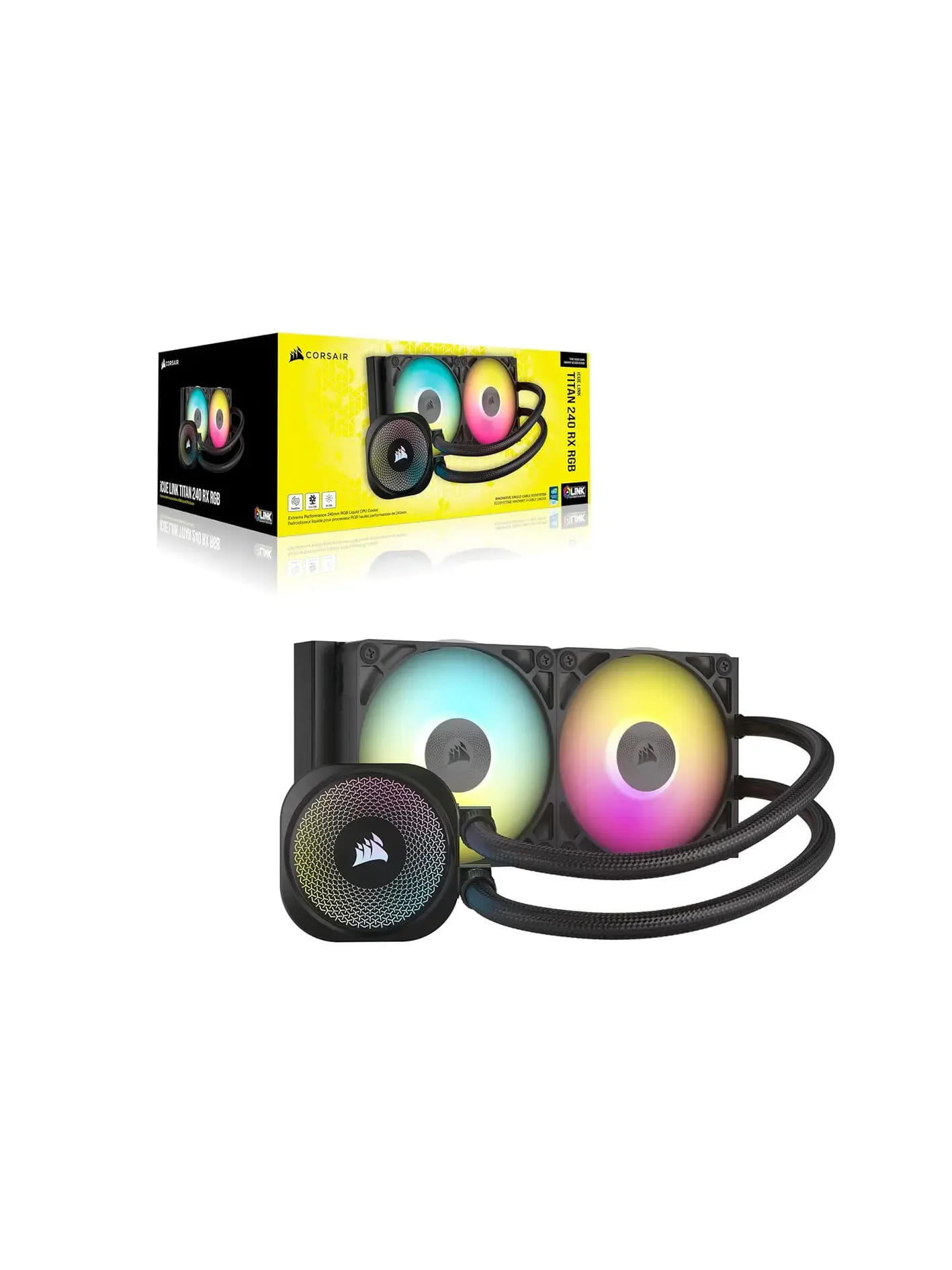 خنک کننده مایع پردازنده کورسیر مدل iCUE LINK TITAN 240 RX RGB Black — تصویر ۵